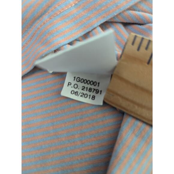 Vineyard Vines Performance Polo Shirt Men’s XL Pink White Striped Golf Stretch - Picture 7 of 8